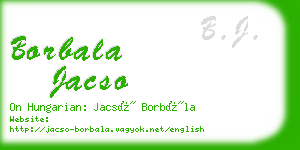 borbala jacso business card